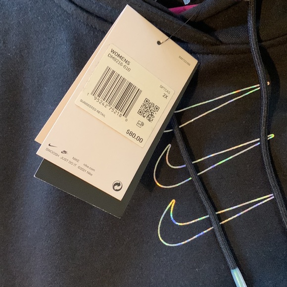 NIKE OVERSIZED FLEECE GRAPHIC HOODIE women’s New NWT - Picture 4 of 12